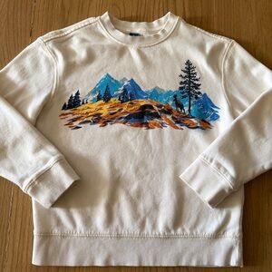 Old Navy Kids White Mountain Print Sweatshirt